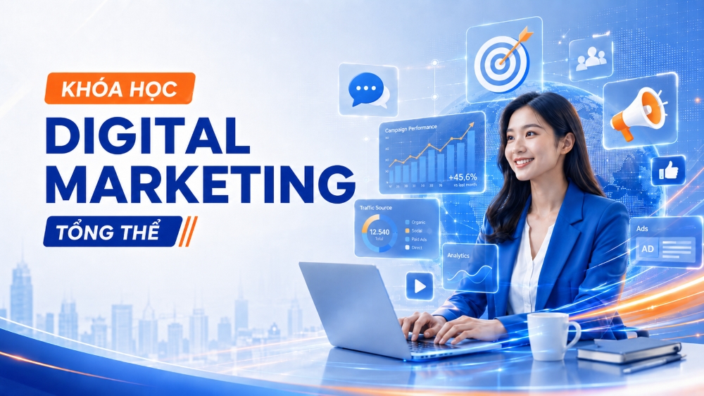 Khóa học digital marketing tổng thể