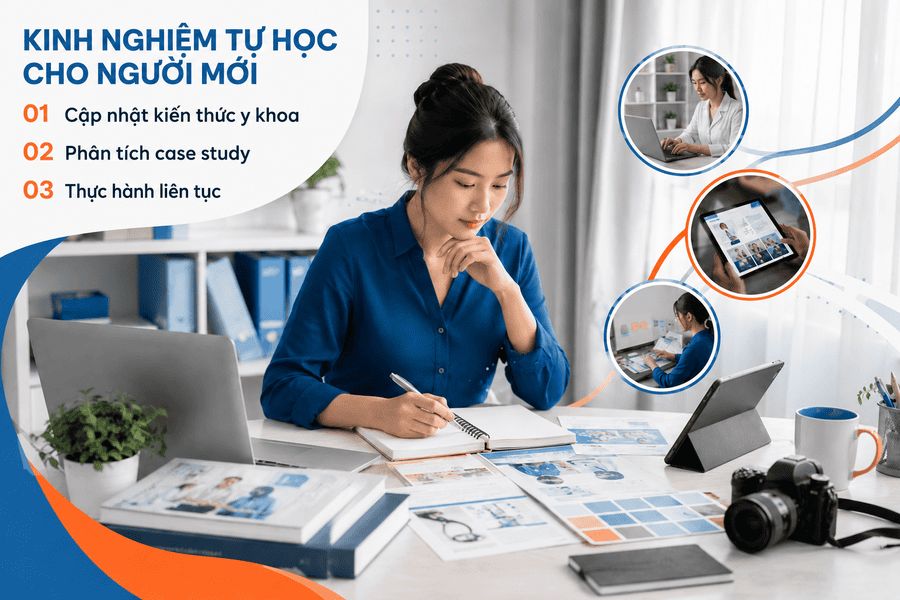 Kinh nghiệm tự học marketing y tế hiệu quả dành cho người mới bắt đầu. học digital marketing y tế
